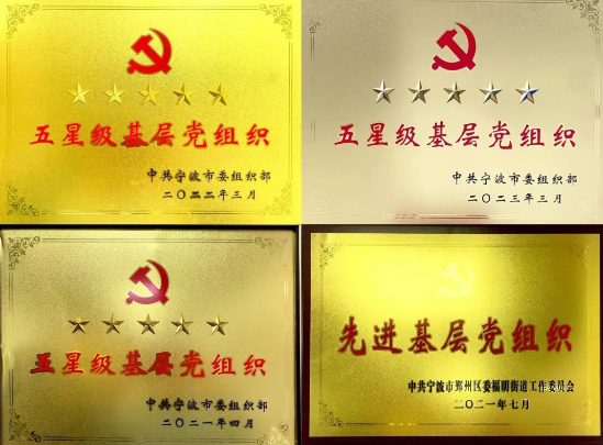 喜报｜宁波市湖北商会党支部连续四年荣获宁波市“五星级基层党组织”荣誉称号